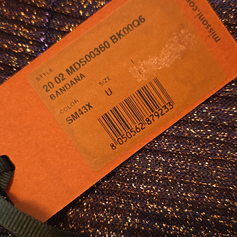 Missoni Metallic Ribbed Knit Bandana Scarf - Picture 13 of 14